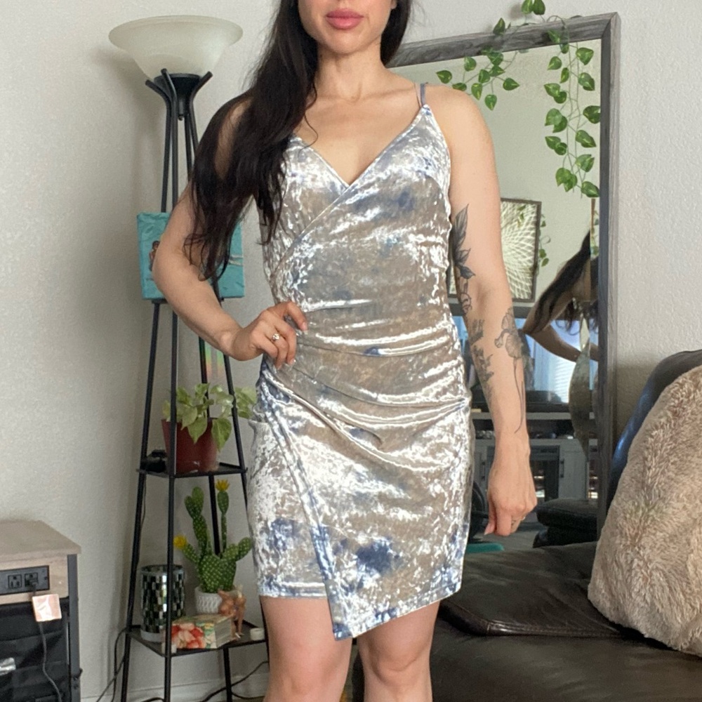 Lulus Duo-chrome Midi Wrap Dress